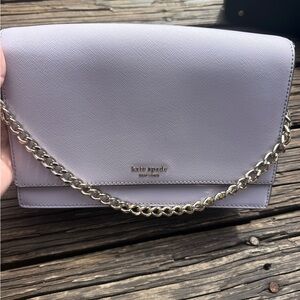 kate spade Lilac Saffiano Leather Chain Crossbody